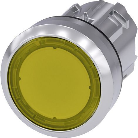 Siemens 3SU10510AB300AA0 3SU1051-0AB30-0AA0 Leuchtdrucktaster Betätiger flach, Frontring Metall, Hoc