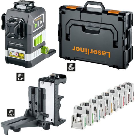Laserliner 3x360°-Set PowerPlane-Laser 3G Multi-18V inkl. 7 Power-Adapter (1/5)