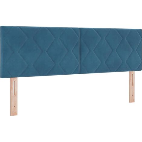 Tête de lit,Panneau décoratif Montage mural Géométrique Bleu foncé 144 cm Velours CFW4909280 (1/5)