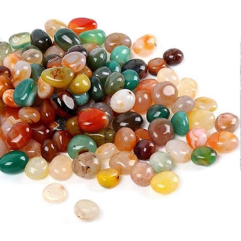 Les pierres d'agate de couleur naturelle peuvent être utilisées pour l'aménagement paysager, les travaux manuels, la décoration d'aquariums et le remplissage de vases. (1/5)