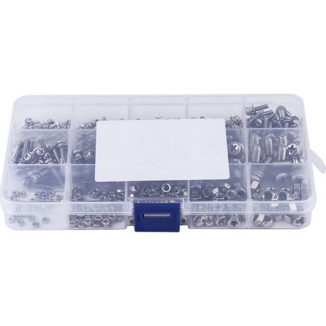 Kit de 400 vis à tête cruciforme M2, M2.5, M3, M4 et M5 avec écrous et rondelles (1/5)