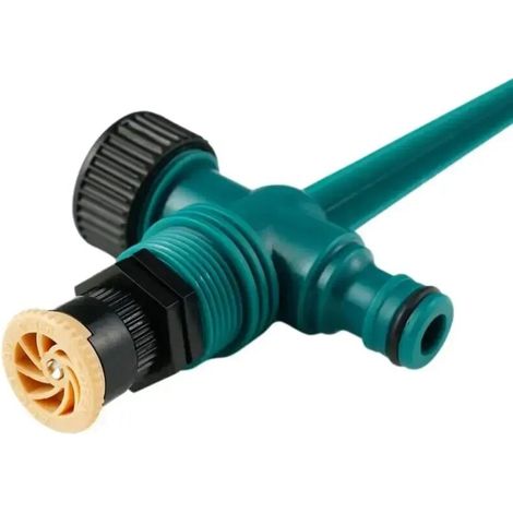 (Lot de 5) Arroseur de jardin XXL à rotation 360° pour l'irrigation et l'arrosage automatique en pleine terre, avec tube réglable et bouchon enterré. (1/4)