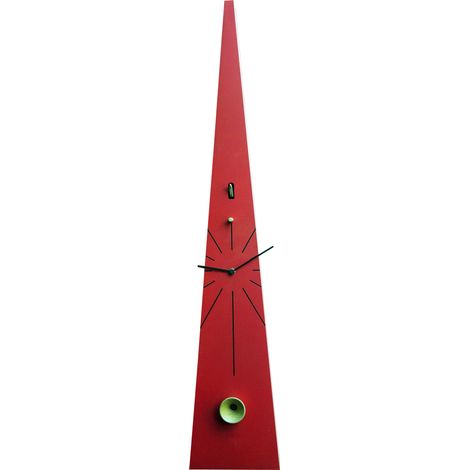 Orologio a Cucù da Parete 17,5x90x12 cm Pirondini Italia QQ Tall 502 Rosso (1/2)
