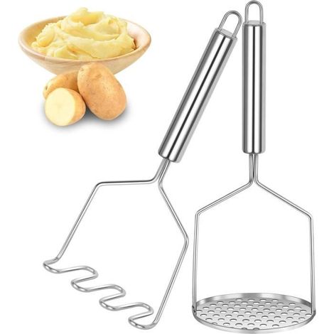 Presse-Purée - Professionnel - Inoxydable - 2 Pièces - Réutilisable (1/4)