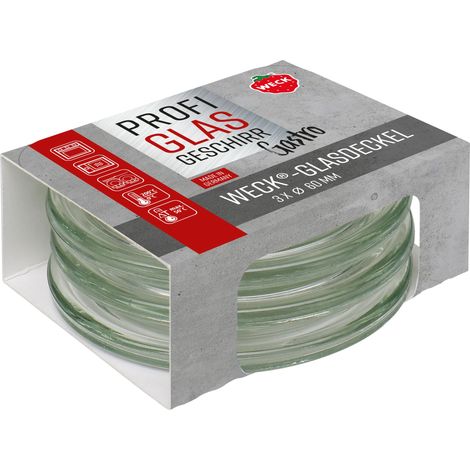 3er Set Gastropack 60 mm Gourmetdeckel Weck, Deckel 76127