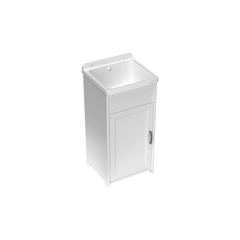 KIT LAVATOIO RESINA ANTIACIDO 40X40 CM BIANCO