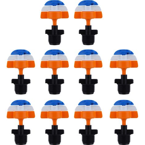 Lot de 10 arroseurs d'irrigation inversés G1/2" à 360° avec micro-buses pour jardin et pelouse (1/4)