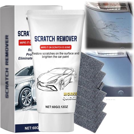 60G Car Scratch Remover,Réparation Rayures Voiture,Polish Voiture, Produit Polissage Voiture et Lustreur Carrosserie Voiture pour Enlever Rayure Profonde Verre, Polish Pare Brise Voiture (1/5)