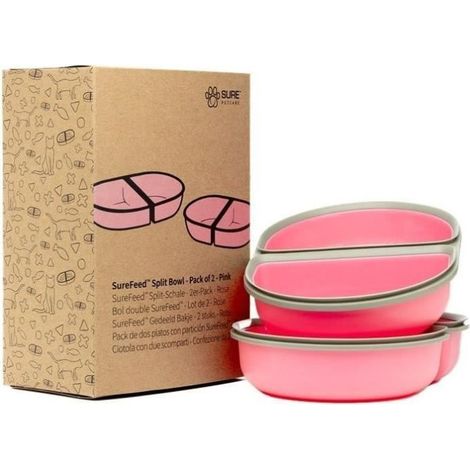 Doppelnapf SUREFLAP SureFeed 2er-Set Rosa mit Dichtungsring (1/3)