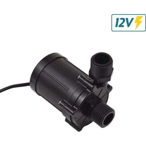 Pompe à eau submersible DC 12V 90 Degrees Low Noise Mini Immersion Pump 12m Lift Brushless Motor 700L/H Boost Water Pump for Desktop Dishwasher / Fountain Aquarium / Water Heater-- (1/4)