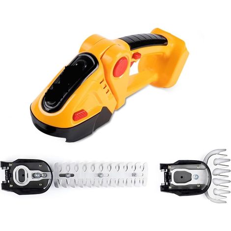 24V 2 en 1 Taille-haie électrique 20000 TR/Min Rechargeable sans Fil Haute Puissance désherbage élagage Cisaillement arbuste Tondeuse Outil de Jardin (Color : Yellow-NO Battery, Size : Small) (1/5)