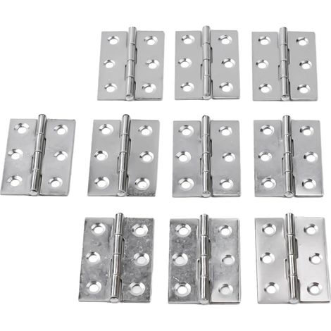 Lot de 10 charnières en inox for mini-portes en bois (1/5)