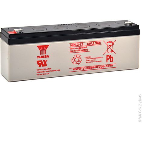 Yuasa - Batterie plomb AGM YUASA NP2.3-12 12V 2.3Ah F4.8