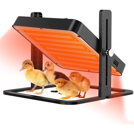 Panneau Chauffant Poussin Réglable 45–70 °C, Plaque Chauffante Poussin 15–22W, Lampe Chauffante Poussin pour Élevage, Chauffage Poussin Hauteur Ajustable pour Poulailler (1/5)