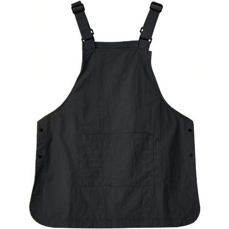 Black waterproof sleeveless vest apron for hairdressers, cafe/restaurants, and home use. (1/5)