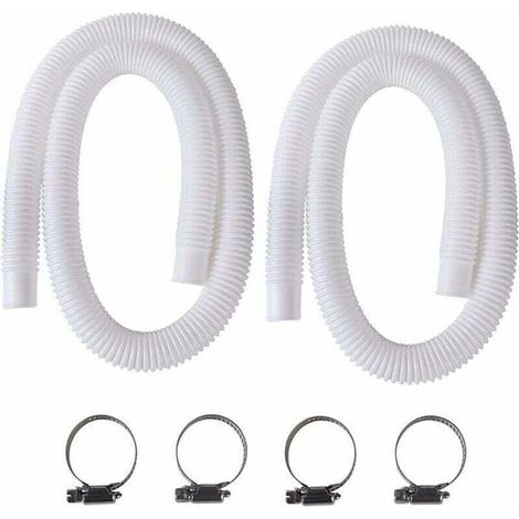 Tuyau Piscine Hors Sol 32mm 2 Pièces 150cm Pompe Compatible 330 530 1000 GPH (1/4)