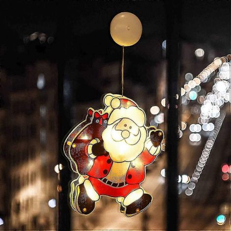 Guirlandes lumineuses à ventouses, décorations de Noël LED pour Noël, fêtes, intérieur et extérieur (1/4)