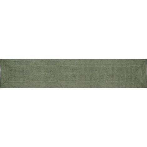 Tappeti per area Rettangolare Verde Oliva 60 x 400 cm Juta vidaXL