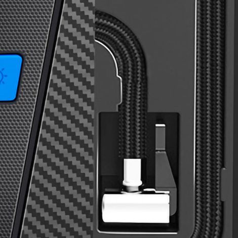 Gonfleur de pneus portable avec lumières LED, adapté aux SUV, fourgonnettes et camions.