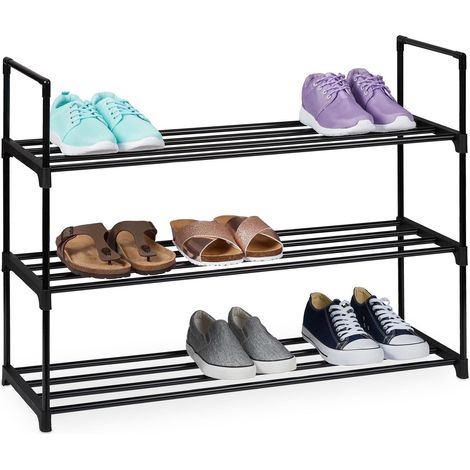 Estante para zapatos negro