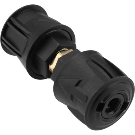 M22 14mm quick-connect adapters for pressure washers - Aluminum plastic hose connector extension - Black (1/5)