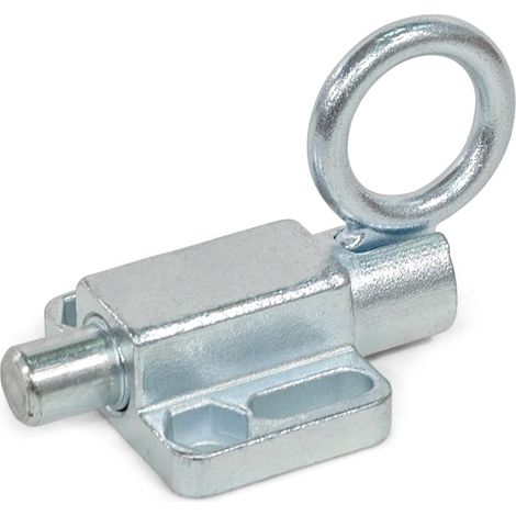 Boulon de verrouillage avec anneau de traction, à visser, galvanisé, diamètre du boulon : 12 mm (1/4)