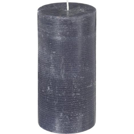 Bougie Cylindrique "Rustic" 14cm Gris (1/3)