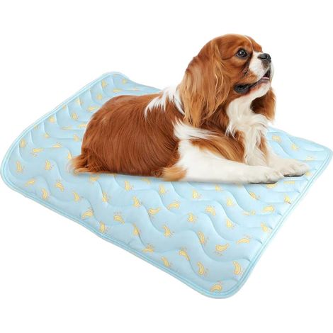 Haustier-Kühlkissen, waschbares Eisseiden-Kühlkissen für Hunde und Katzen, Sommer-Haustier-Kühlbett, geeignet für Hundehütte, Schlafzimmer-Boden-Schlafsofa ... (1/5)