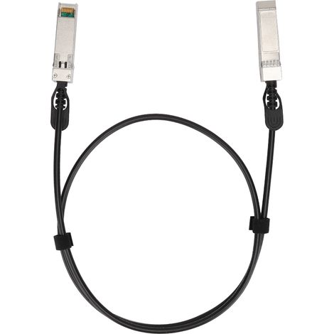 Câble PVC SFP vers SFP DAC 25 Gbit/s noir pour routeurs, pare-feu, cartes réseau et émetteurs-récepteurs