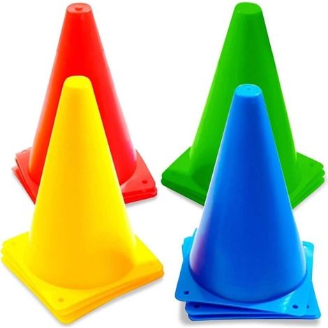 12 coni stradali, segnalatori, coni stradali, 23 cm - Solidi (1/5)