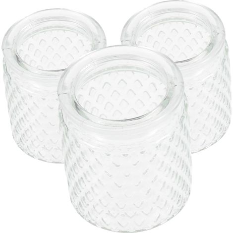 3pièces Pot pour Bougies Verre Transparent Contenant à Bougie pour Aromathérapie Boîte de Rangement DIY pour Fabrication de Bougies (1/5)