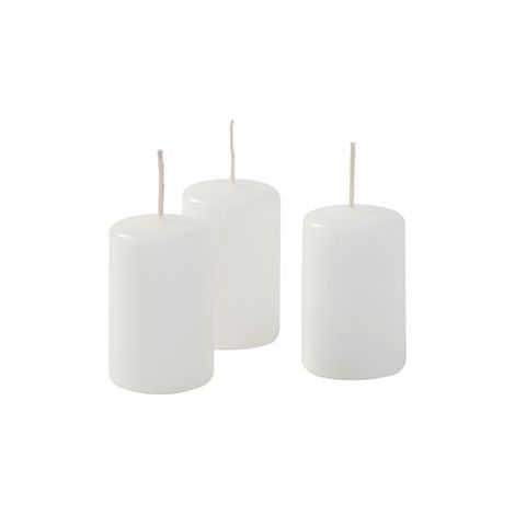 Cereria Di Giorgio Ceri Ø 4 cm H. 7 cm (12 pz) - Bianco