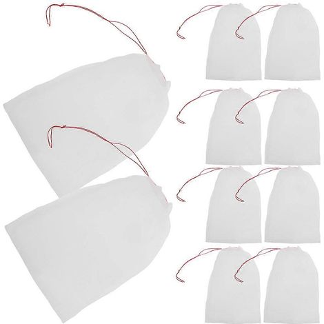 Sacs de protection pour fruits, filets de protection pour fraises, myrtilles et autres petits fruits, protection contre les oiseaux, nylon blanc, lot de 20. (1/5)