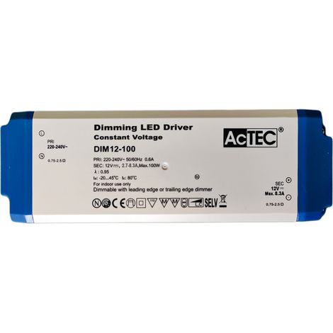 Alimentatore Dimmerabile Con Triac Dimmer Taglio di Fase DC 12V 100W Per Striscia Led 12V DIM12-100 (1/3)