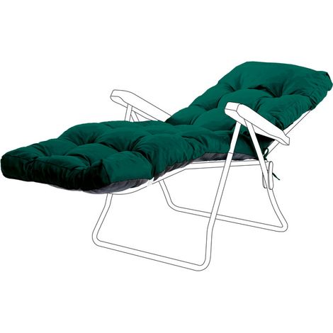 Gardenista - Coussin de chaise longue d'extérieur, coussin de chaise longue touffeté résistant à l'eau, coussins de chaise longue à vapeur 200x60x7 cm avec rembourrage en mousse à miettes - Vert (1/3)
