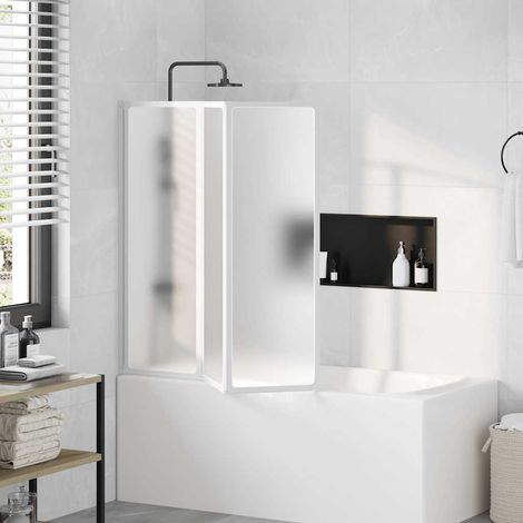 Paroi de douche 117 x 120 cm, 3 panneaux, pliable (1/5)
