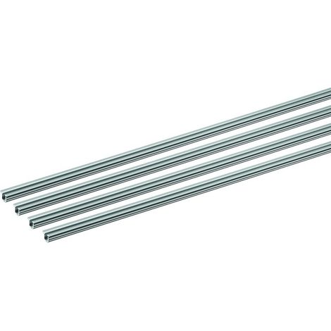 HETTICH SlideLine M Profilset: 1-bahniges Laufprofil zum Einpressen, 2500 mm, 9227246 (1/2)