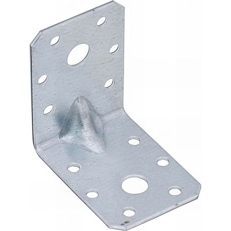 Équerre d'assemblage renforcée acier galvanisée 60x60x 45mm - Ep 2mm - Connecteurs pour le bois 90°- Fabriqué en Europe (1/2)
