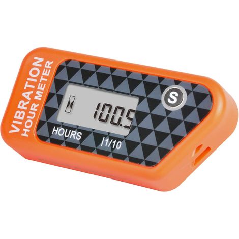 Compteur d'heures sans fil numérique (016B-OR)  opération de vibration pour chariot de golf,tracteur,générateur,compresseur,tronçonneuse,moto,moto (1/5)