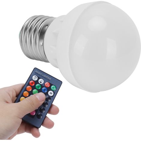 E27 3W RGB+W LED-Lampe mit Fernbedienung und Farbwechselfunktion, Heimdekoration, Mehrfarbenbeleuchtung 85265V (1/5)