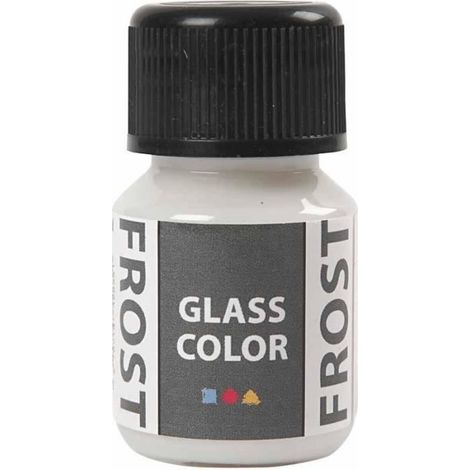 Peinture à base d'eau avec effet givré pour verre et porcelaine - cuire dans un four réglé sur 160°C pendant 30 min - lavage à la