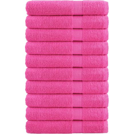 Toallas de sauna SOLUND 10 unidades rosa 80x200 cm 600 gsm vidaXL