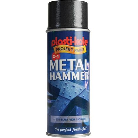 Plastikote Metal Paint Hammer Spray Black 400ml (1/3)