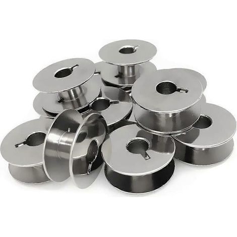 100 canettes cylindriques à verrouillage électrique en métal en forme de « L » pour machines à coudre Singer, Brother et Bernina. Accessoires pour machines à coudre. (1/5)
