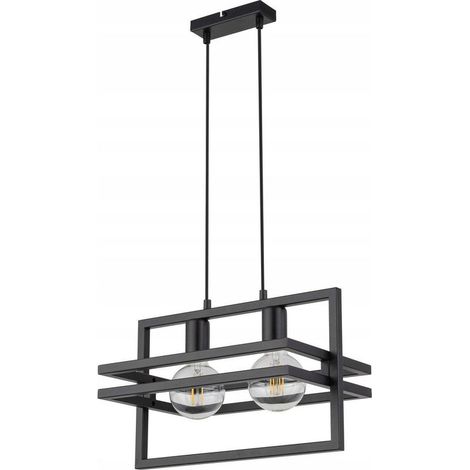 Suspension loft noire Merci 2 double E27 Sigma Lighting (1/3)