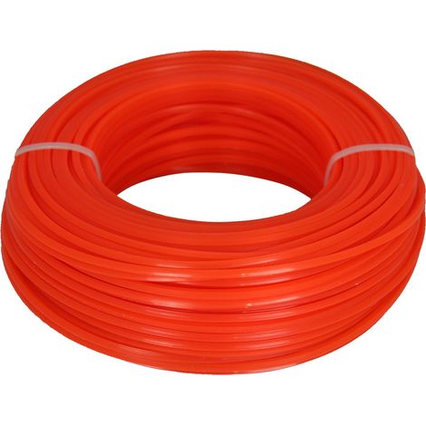 GT Market Mähfaden für Rasentrimmer, quadratischem Querschnitt 2,4 mm x 50 m