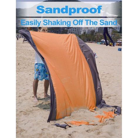 Serviette De Plage - 200 X 210 Cm - Pour Plage Et Pique-nique - 1 Pièce (1/5)