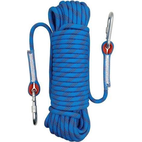 Corde d'escalade d'extérieur, Corde d'escalade en plein air, Corde de sécurité en nylon tressé, 10 m (1/5)