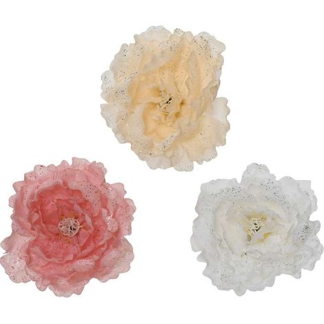Decoro Peonia con clip