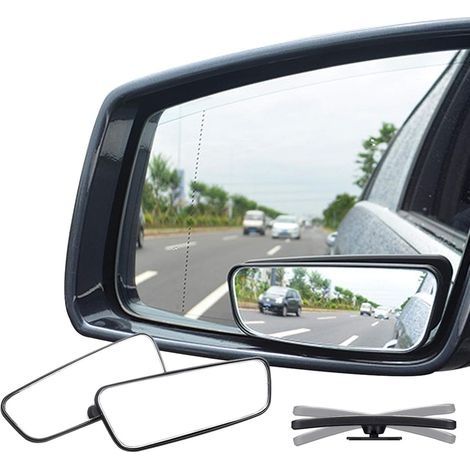 Miroir d'angle mort rectangulaire, verre HD à 360 degrés et boîtier en ABS miroir convexe grand angle pour General Motors (lot de 2) (1/5)
